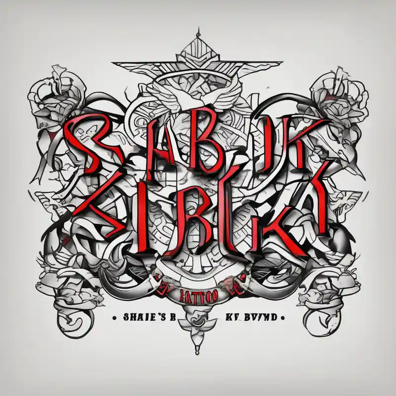 A tattoo of the sentence “Shabi ki BV ” in Roman english english dragon tattoo